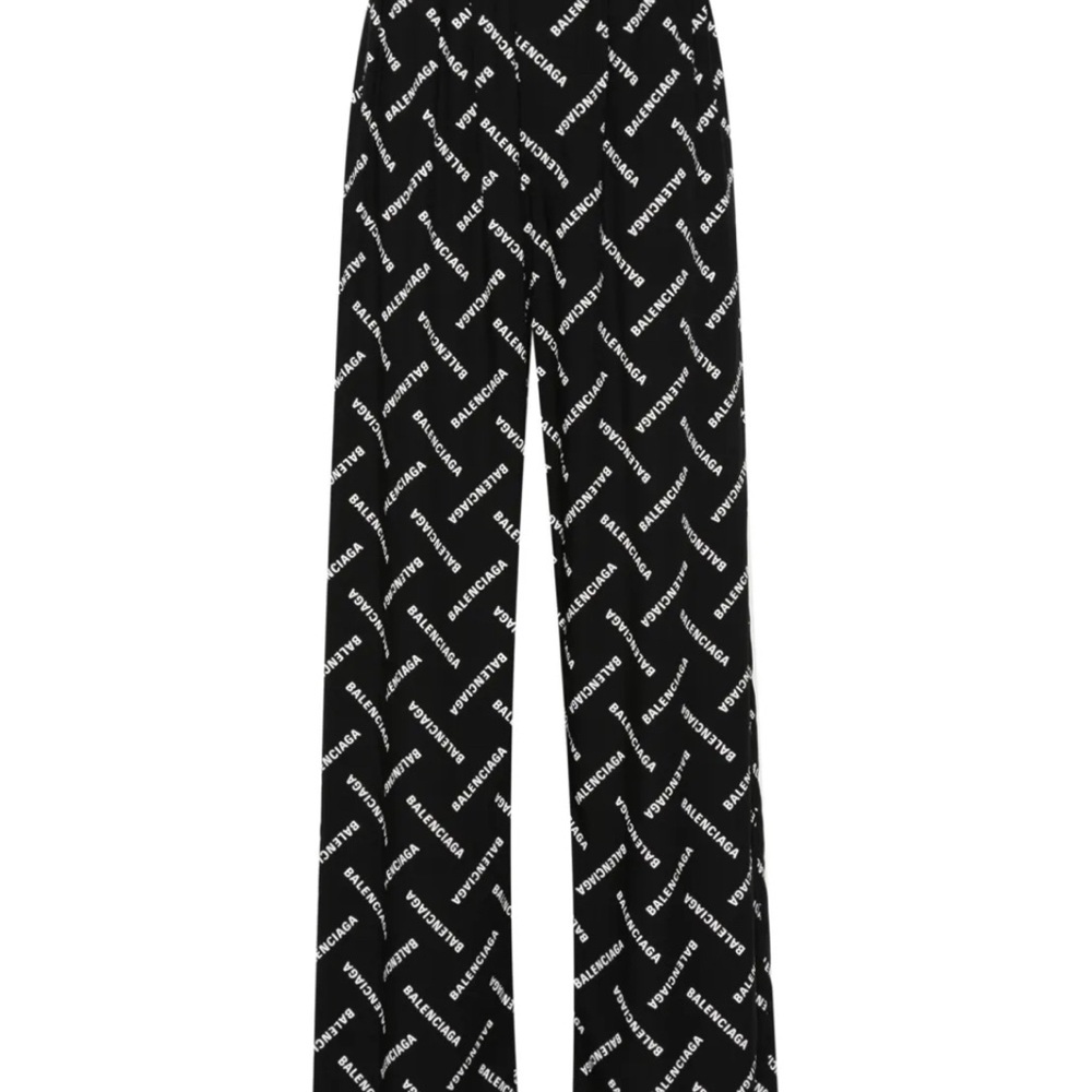 Balenciaga Monochrome Logo Trousers